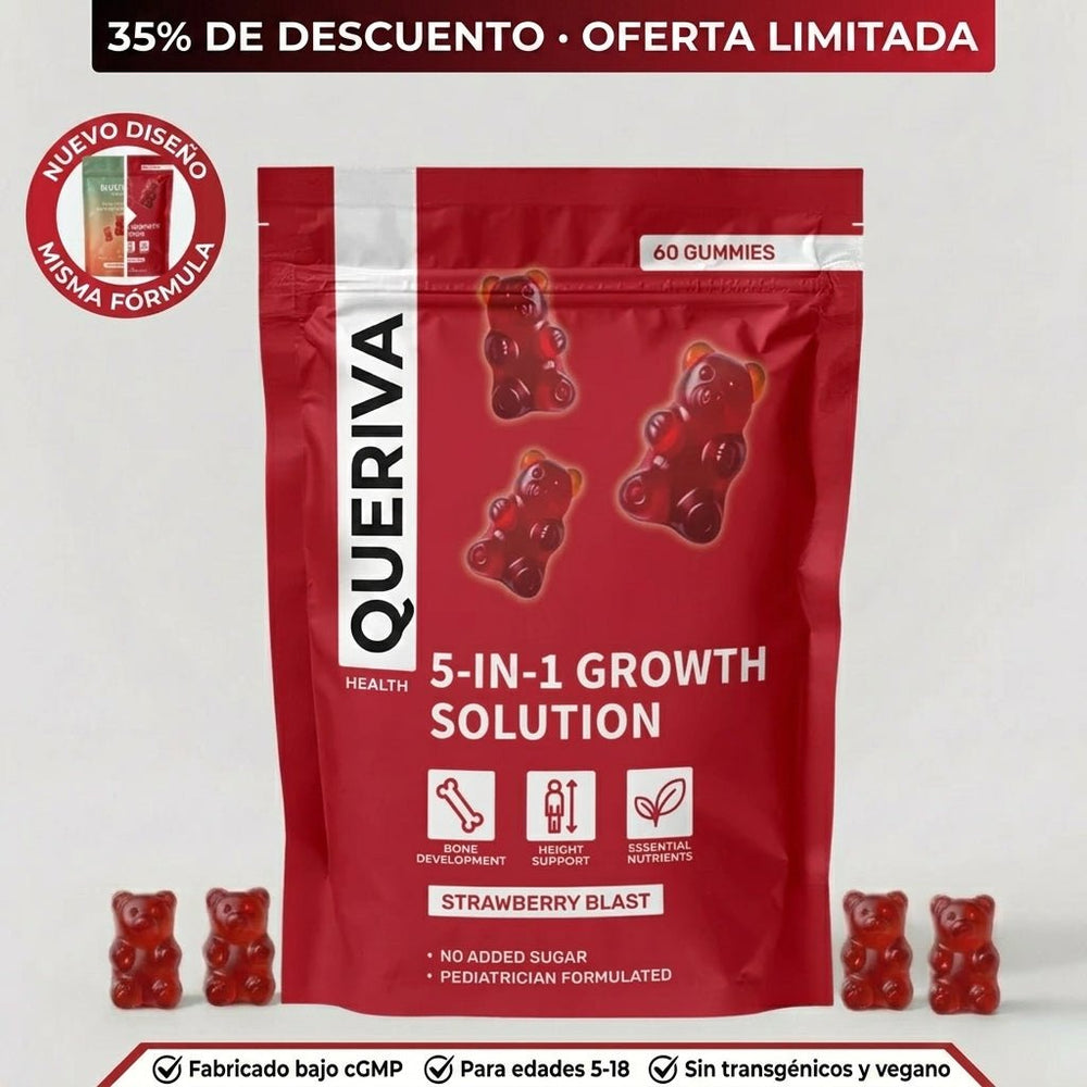 Queriva Gomitas de crecimiento 5 en 1 - 35% de descuento