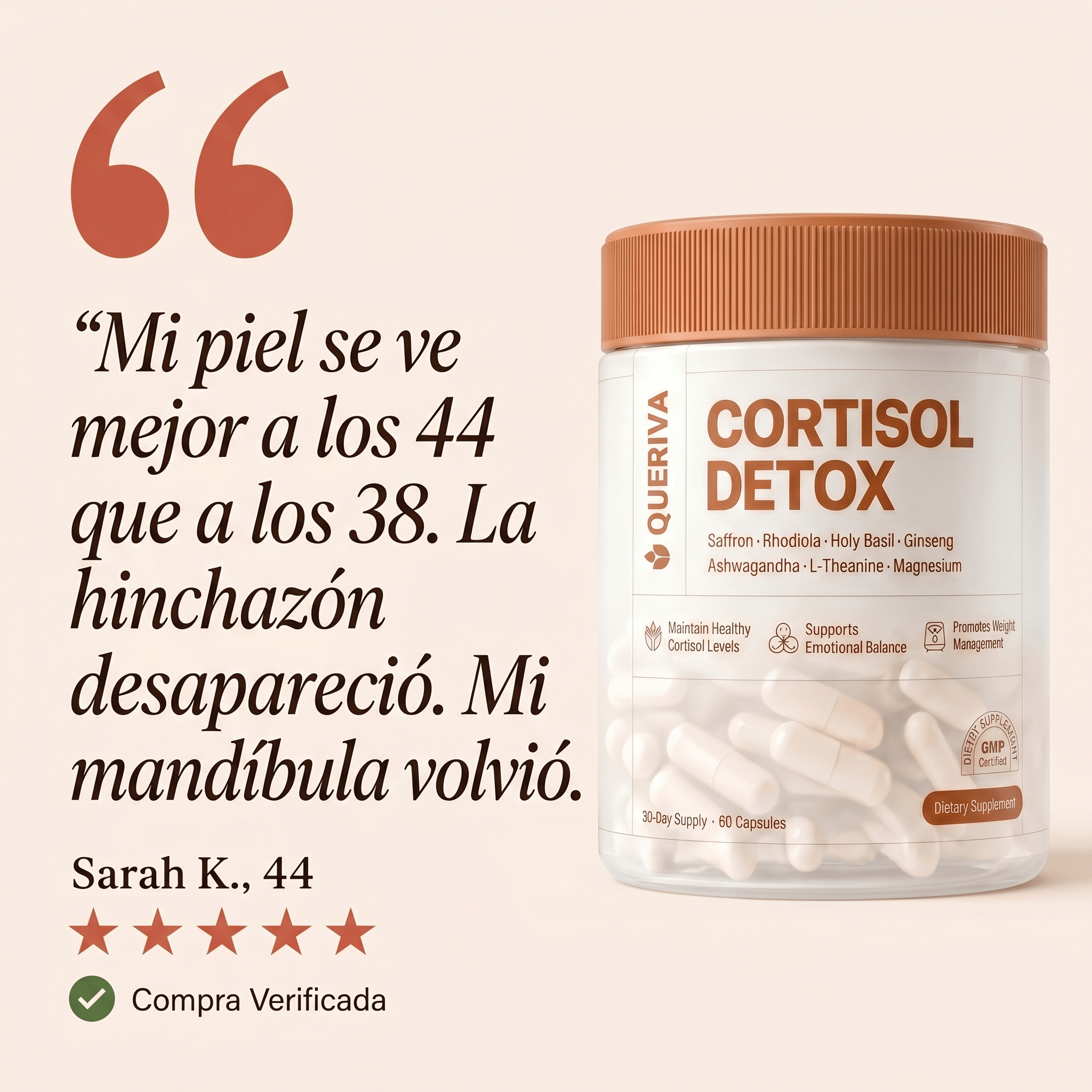 Reseña verificada — Queriva Cortisol Detox